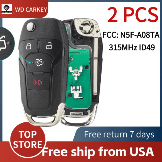 Ford 3+1 Buttons 315MHz ID49 FCC: N5F-A08TAA